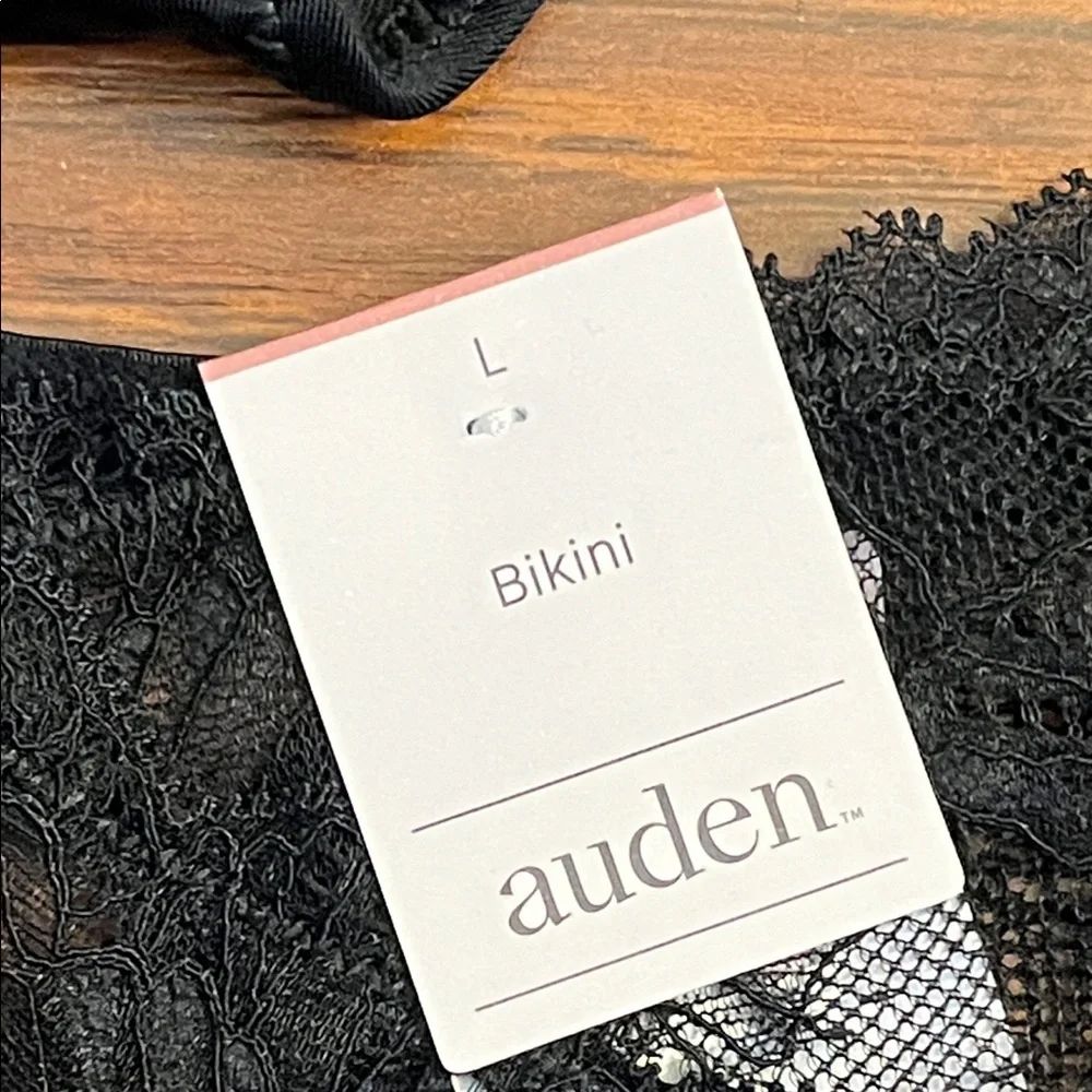 NWT Auden Elegant Black Lace Women's Panties Large Bikini & Cheeky - Picture 3 of 4